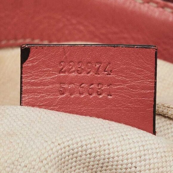 Gucci Beige/Pink Diamante Canvas Sukey Medium Boston Bag - Picture 11 of 12